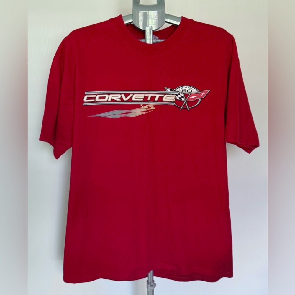 Gildan Men's Corvette T-Shirt Red 100% Cotton Size XL New
